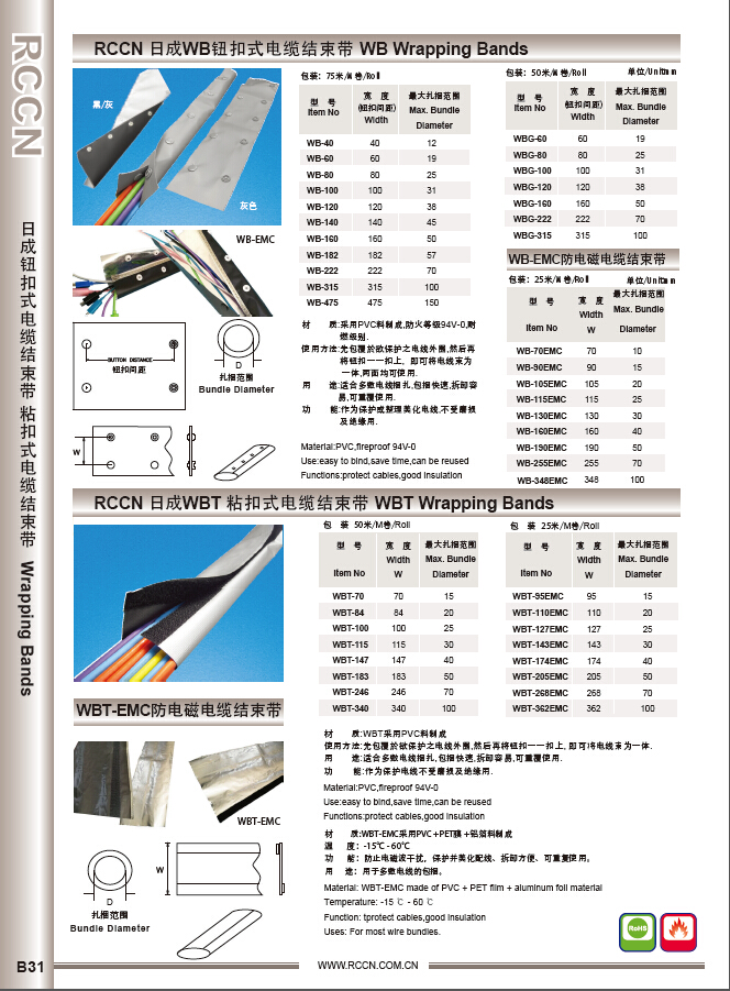 日成粘扣式結(jié)束帶 WBT